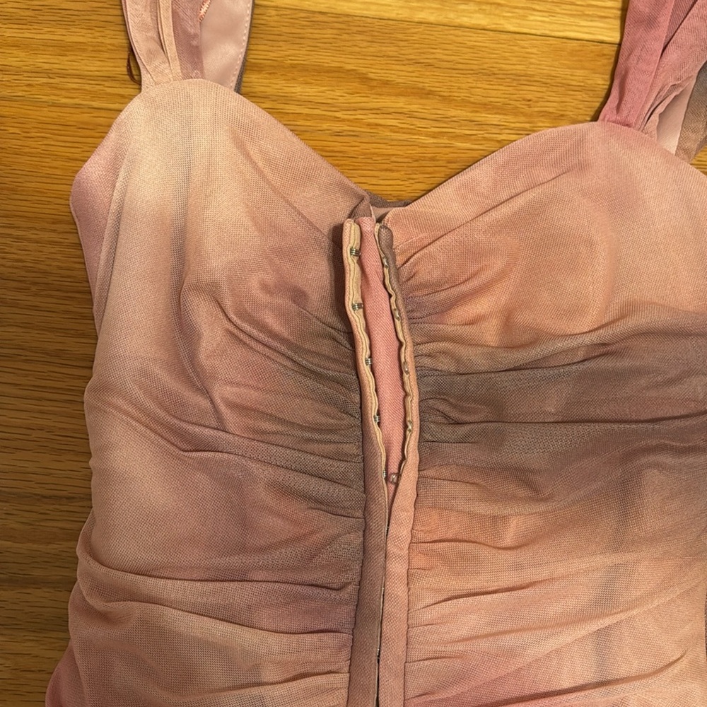 Pink Ruched Bodycon Dress - Picture 4 of 5